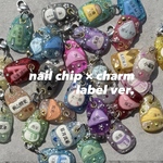 NEW(🔗💅) ネイルチップ風チャーム 目印アクセサリー 名入り 推し活 オタ活グッズ