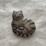 ねこのブローチ(サバトラ)
