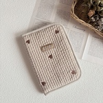 𝒩ℯ𝓌  ヌビ　マルチポーチ　ハート刺繍　ベージュ