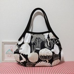 グラニーバッグ（北欧風＊ベジタブル＊野菜＊ブラック）