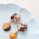 【1月11日20時〜販売開始】オレンジショコラの耳飾り