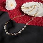 Long Chain Necklace/水晶/gold