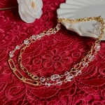 Long Chain Necklace/水晶/gold