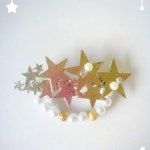 シルバー星のパールバレッタ