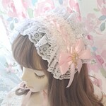 ロリータ　ヘッドドレス♡ピンク【No.110】