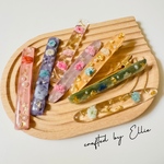 小花の透明感ヘアクリップ　単品