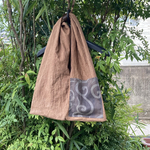 980 柿渋染め　柿渋染　バッグ　ワンハンドル　草木染　草木染め　ナチュラル