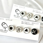 【再販2】モノクロシンプル天気記号☀︎4種☀︎  ピアス/イヤリング