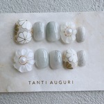ブラウン色 成人式 茶色 ネイルチップ 付け爪 和風 前撮り 和柄 振袖 和装 着物 晴れ着 和服 ダークカラー 豪華