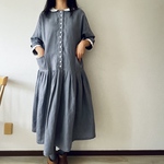 リネン・ローウエストワンピース