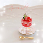 ☆Newフレジェ風グラスケーキ 単品 ミニチュアスイーツ ミニチュアパフェ