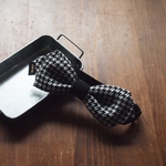 蝶ネクタイ▲houndstooth check：black