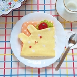 オムライスうさぎ*６重ガーゼハンカチ