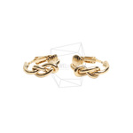 ERG-3085-G【2個入り】ノットモチーフイヤリング, Knot Motif Clip Earrings