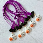 10本 トリミングチョーカー 《073》 ハロウィン おばけ コウモリ かぼちゃ