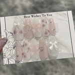 ちゅるんホワイト×ピンク さくらんぼ ネイルチップ