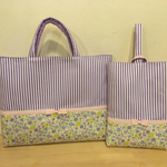  《junsou様オーダー品》花柄✕ラベンダーストライプ♡セット【入園・入学】