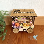 ミニチュア　ハロウィンのドーナツ屋さん　置物