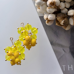 2pcs)4019)ビーズタッセル)yellow)#3o
