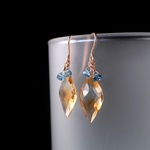 14kgf＊シトリン　ブルートパーズ＊ピアス