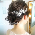 フラワーモチーフパールヘアピン2本セット Uピン パール ビジュー ヘッドドレス ヘアアクセサリー アクセサリー 花 シルバー 結婚式 二次会 同窓会 成人式 卒業式 和装 振袖 パーティー 