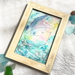 原画イラスト「海の魔法使いめんだこ🐙」癒し　深海　海の生き物　