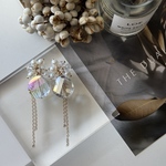 2pcs)4002)ガラスビーズタッセル) clear)#1v