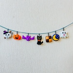 ゆらゆら揺れるおばけたちのハロウィンガーランド/壁面飾りにも
