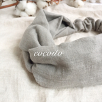 ★sale20%off 国産 暖か起毛リネン(霞) ヘアバンド