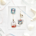 Teabag earring -Marine-｜海のティーバッグイヤリング・ピアス〔紅茶シリーズ〕
