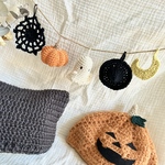 ハロウィンガーランド　ハロウィン　カボチャ　オバケ　魔女帽子　クモの巣　三日月　ガーランド　秋　仮装　ハロウィン撮影　撮影小物　飾り　