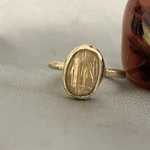 ルチルクォーツと真鍮の指輪　(オーバル)