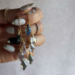 2pcs)4014)ガラスビーズタッセル) blue mix)#1v