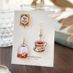 Teabag earring -yellow-｜ティーバッグイヤリング・ピアス〔紅茶シリーズ〕