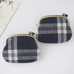 ■横ひねりがま口コインケース / ブラックウォッチ■ panier(bwck)
