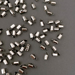 [ 4個 ] エンドキャップ 4 × 6mm [ シルバー ] 3mmボールチェーン対応 サージカルステンレス スライド メタル パーツ ベルト 留め具 p-2119329s