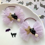 ハロウィンヘアゴム＊ホウキ猫