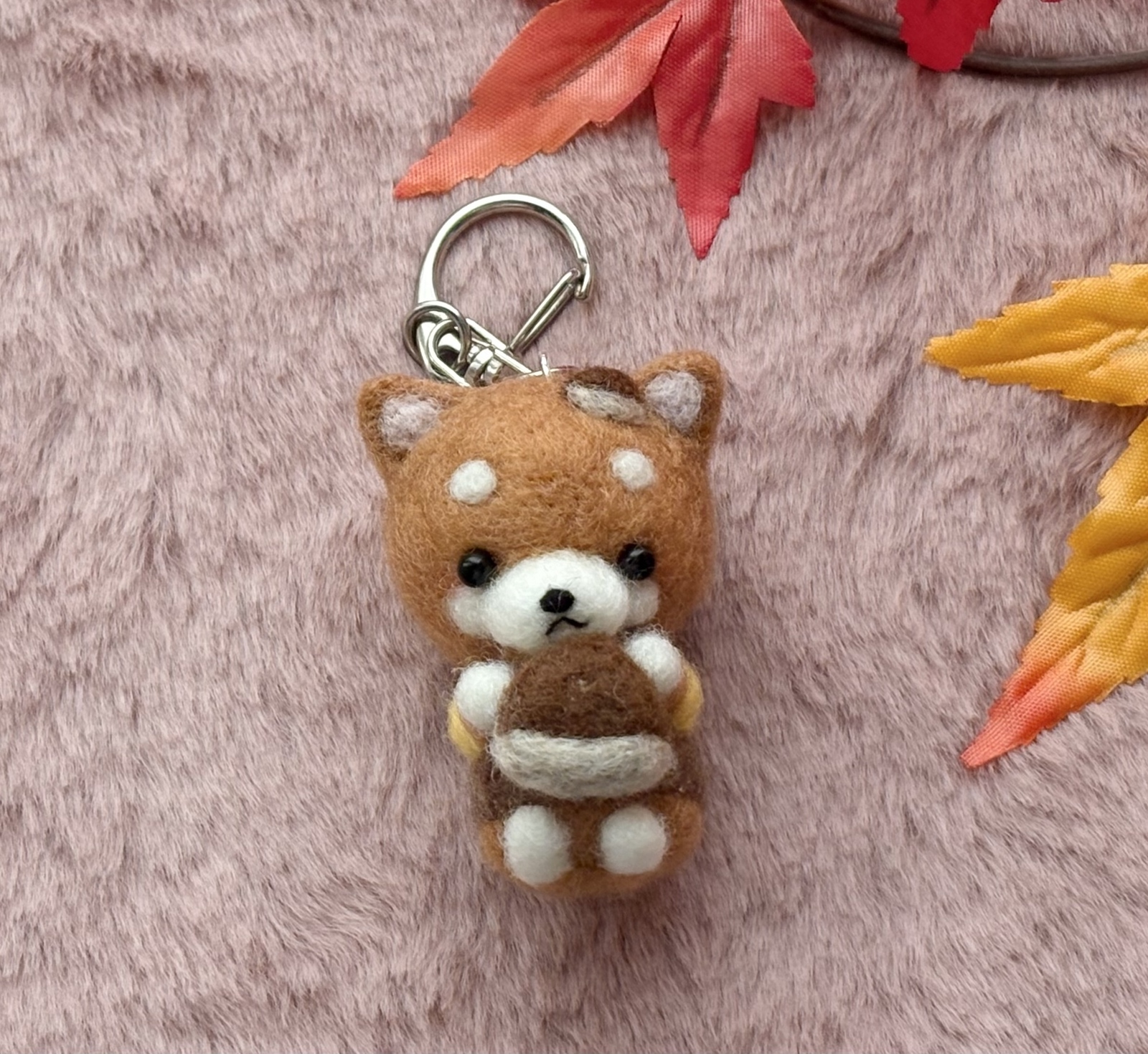 甘栗大好き♡柴犬ちゃんのキーホルダー 〜受注制作〜 - モカ＆ラテ