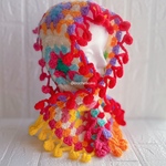 日曜SALE❣️一点もの ボリューミー！カラフルグラニースクエアマフラー