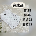 犬服　完成品『🤎　ブラウン　リボン＆ドット　シャツ　タンクトップ』