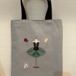 バレエレッスンバッグ　バレエチュチュ刺繍