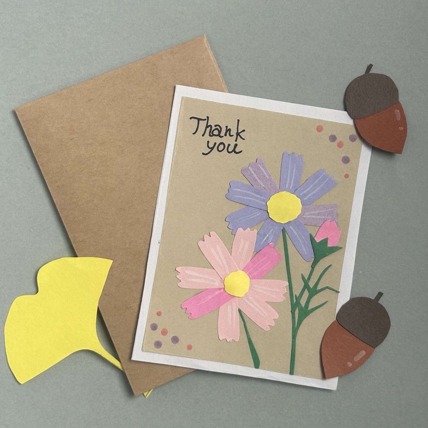 手書きサンキューカード　サンクスカード　30枚　花火&ひまわりコスモス 手書きサンキューカード サンクスカード 30枚 花火&ひまわりコスモス