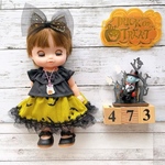 ＊473 訳あり　ハロウィン　フリルブラウス&リバーシブルスカート