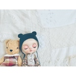 ブライスアウトフィット  くまみみ帽子🧸黒色