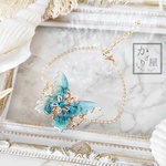 海色の蝶のブレスレット（bracelet of butterfly〜ocean and beach〜）