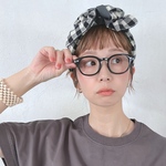 【ギンガムチェック】ワイヤーターバン　ヘアバンド