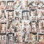 (再販×2)本と猫の紙モノセット＊コラージュ素材＊コラージュペーパー＊ジャンクジャーナル