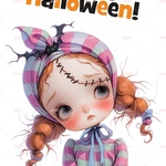 オリジナルステッカー　ハロウィンテーマ　ハロウィンステッカー　コラージュ素材　6枚セット