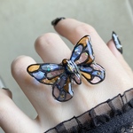 〜月の蝶の夢ガラス🦋🌙リング〜