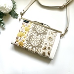 おとな可愛い♪インド刺繍リボン　 スマホも入るお財布ショルダー☆ スマホショルダー　がま口